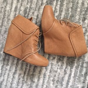 Tall close toed wedges